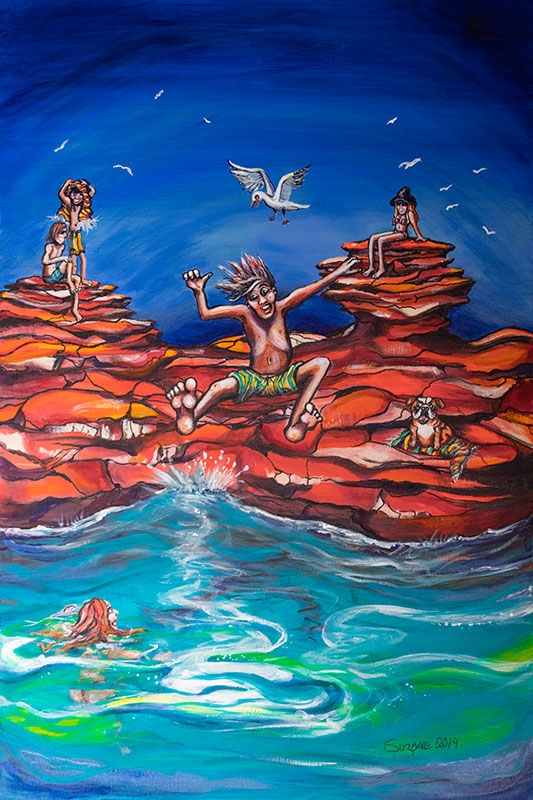 Gantheaume Point painting by Suzanne Holland